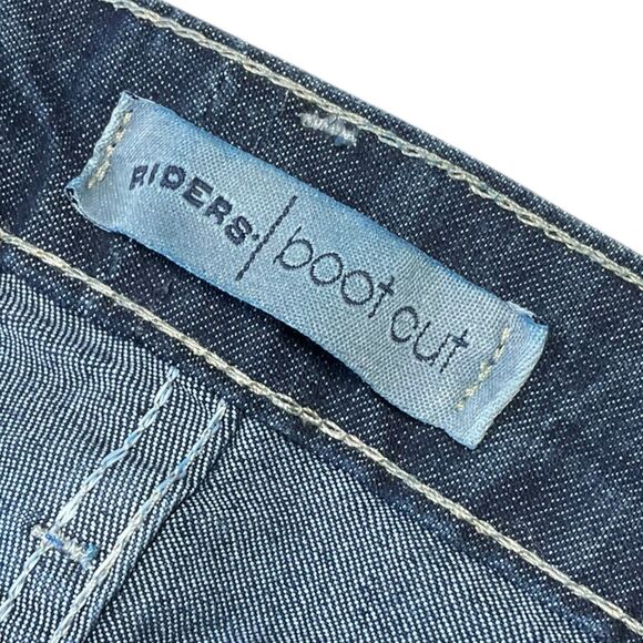 Lee Riders Bootcut Womens Jeans Sz 10P Blue Mid Rise Dark Wash 5-Pocket Stretch - Picture 5 of 15